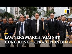 Hong Kong lawyers hold silent march against controversial extradition bill