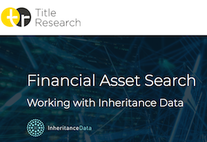 UK: Title Research launch new Financial Asset Search service, powered by Inheritance Data