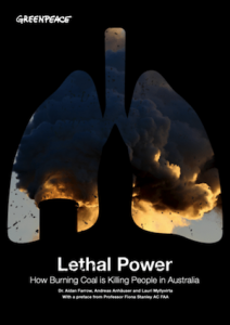 Greenpeace: Lethal power: how coal is killing people in Australia