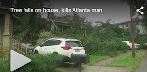 Recent Law school graduate killed after tree falls on SW Atlanta home