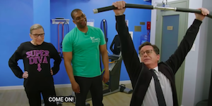 Stephen Colbert Works Out With Ruth Bader Ginsburg