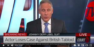 Court TV: Johnny Depp Lost Libel Suit: British Court says "wife-beater" claim substantially true