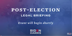 Post-Election Legal Briefing LIVE with Bob Bauer, Dana Remus & Kate Bedingfield