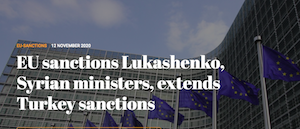 EU sanctions Lukashenko, Syrian ministers, extends Turkey sanctions
