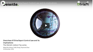 Overview of China Export Control Law and its implications