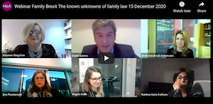 UK: Webinar Family Brexit The known unknowns of family law 15 December 2020