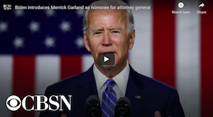 Biden introduces Merrick Garland as nominee for attorney general