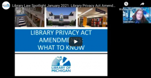Library Law Spotlight January 2021: Library Privacy Act Amendments
