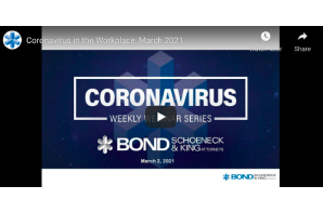March 3 2021: Coronavirus in the Workplace, March 2021
