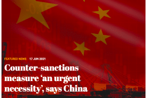 World ECR: Counter-sanctions measure ‘an urgent necessity’, says China