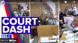 Prisoner tries to escape Adelaide courtroom | 9 News Australia
