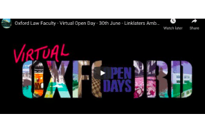 Oxford Law Faculty - Virtual Open Day - 30th June - Linklaters Ambassador Panel