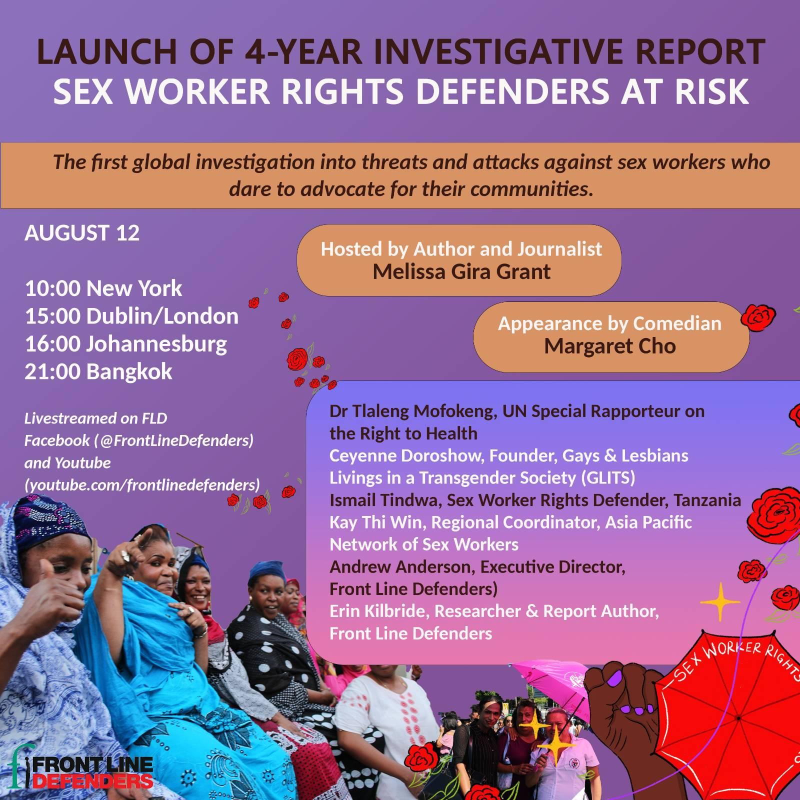 Front Line Defenders Launch Of First Global Report On Sex Worker Rights Defenders At Risk 2114