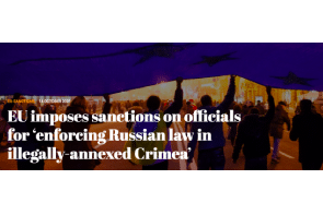 EU imposes sanctions on officials for ‘enforcing Russian law in illegally-annexed Crimea’