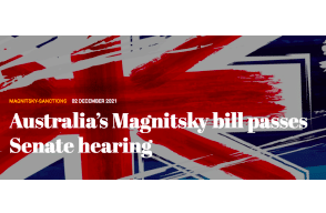 Australia’s Magnitsky bill passes Senate hearing