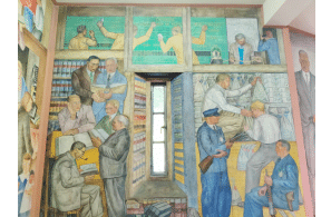 Law Library Of Congress Blog Takes A Closer Look At George Harris' Banking and Law Mural In The Coit Tower San Francisco