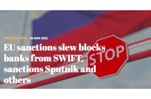 EU sanctions slew blocks banks from SWIFT, sanctions Sputnik and others