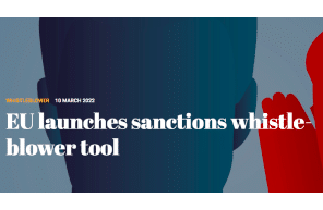 EU launches sanctions whistle-blower tool