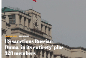 US sanctions Russian Duma ‘in its entirety’ plus 328 members