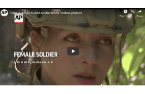 Video: Ukraine - Female lawyer-turned-soldier leads Donbas platoon