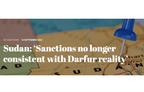 Sudan: ‘Sanctions no longer consistent with Darfur reality’