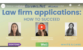 Video- Webinar | Law firm applications - how to succeed | LawCareers.Net