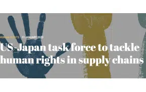 US-Japan task force to tackle human rights in supply chains