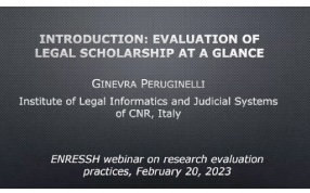 Webinar on the evaluation of legal research