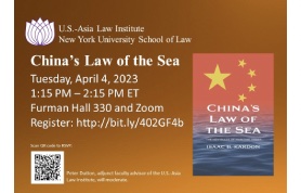 Webinar: China’s Law of the Sea Tuesday, April 4, 2023
