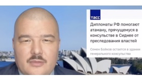 Australia: Self-styled 'Aussie Cossack' and pro-Russia campaigner holed up in Russian consulate in Sydney, wants the Wagner Group to come and get him!!