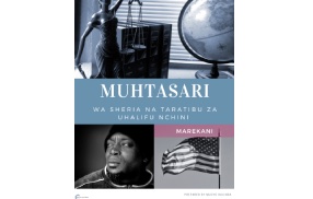 Summary of Criminal Law and Procedure in the US now published in Swahili