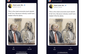 Trump Shares Courtroom Fan Art !!