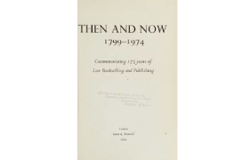 Robert McKay writes for SLAW - Sweet and Maxwell: Another Somewhat Lesser Historical Milestone