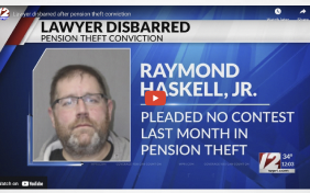 Lawyer disbarred after pension theft conviction