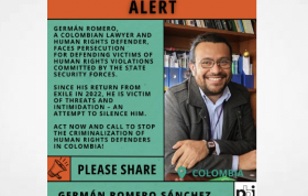 Death Threats Against Colombian Rights Lawyer Germán Romero