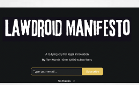 Newsletter : Law Droid Manifesto