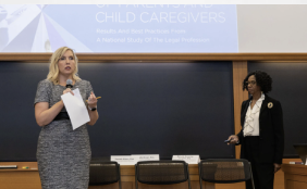 Article: ‘The motherhood penalty’ An event at Harvard Law School highlighted the challenges faced by caregivers working in the legal profession, especially women with children