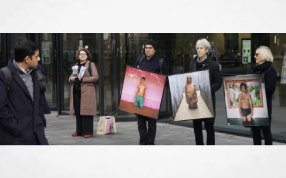 Climate campaigners stage protest at London law firms