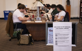 Harvard Law Students Back In Law Library For 3rd Protest On Friday(15) Nov