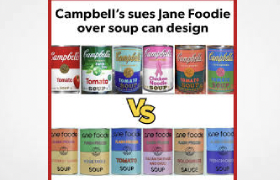 The maker of Campbell’s Soup has sued a New York rival, accusing it of copying the South Jersey firm’s iconic soup can.