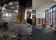 UK - Liverpool's Spellow Library Trashed By Rioters Re-opens after support by other libraries and donations