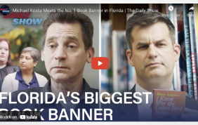 Michael Kosta Meets the No. 1 Book Banner in Florida | The Daily Show