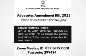 India: Join Hands Against the Anti-Lawyer Amendments in the Advocates (Amendment) Bill, 2025