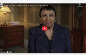 Thank you, from the 14th Librarian of Congress Dr. Carla Hayden