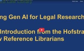 Hofstra Law Library - Using Gen AI for Legal Research: Intro & Tools