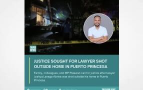 The Philippines: Justice sought for lawyer shot outside home in Puerto Princesa