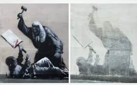 Roll On Friday Publishes Report On Scrubbing of Banksy Royal Courts of Justice Piece - Artists be Artists , Lawyers be Lawyers in Comments