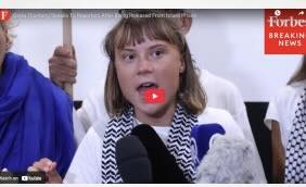 Greta Thunberg Speaks To Reporters After Being Released From Israeli Prison