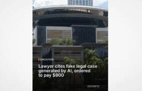 Singapore: 'Improper, negligent': Lawyer ordered to pay S$800 to opponent for citing fake legal case created by AI