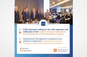 CCBE Statement calls for swift signature and ratification of Council of Europe Convention on the Protection of the Profession of Lawyer